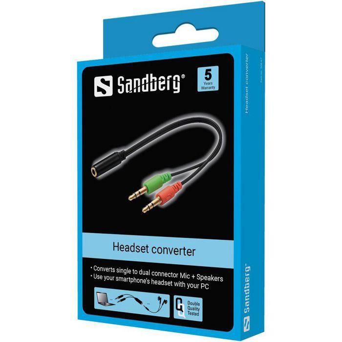 Sandberg Headset converter(mobile) to PC 1 Sandberg Headset converter(mobile) to PC 1