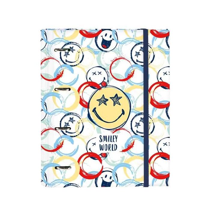 Carpeta de anillas Smiley 512090666 Multicolor (27 x 32 x 3.5 cm)