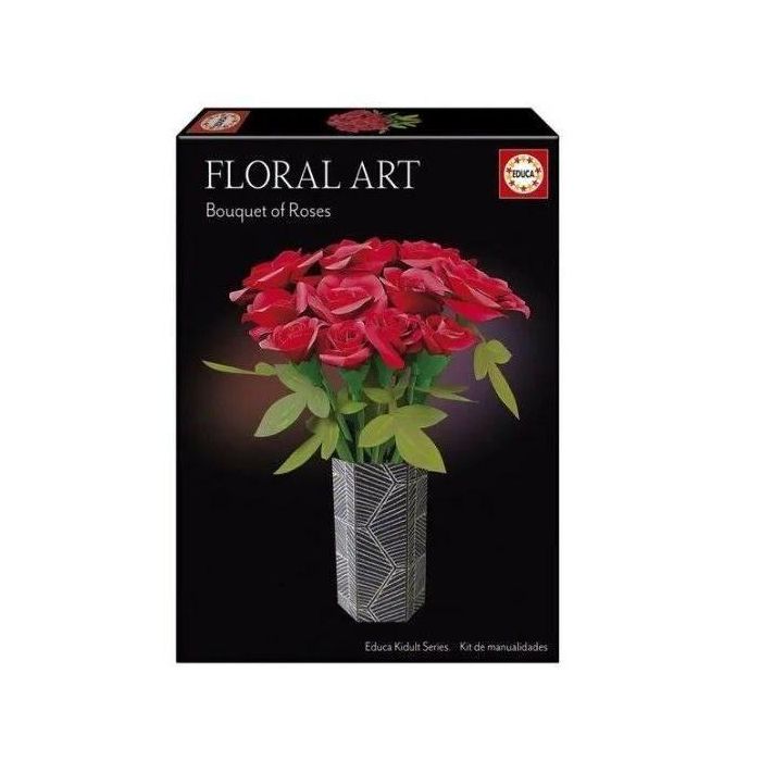 Educa Kit Ramo De Rosas 20139 Arte Floral Manualidad Para Hacer Rosas Rojas De Papel Sin Pegamento Ni Tijeras