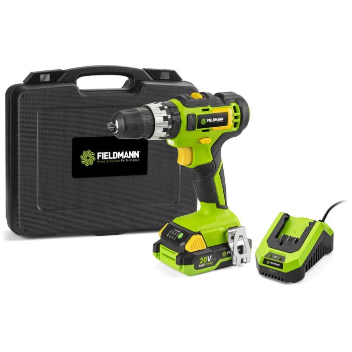 Fieldmann FIE8590669303847 Taladro de Impacto Inalámbrico con Batería 20V 2Ah, 35 Nm de Torque, Cargador Rápido y Maletín 1 Fieldmann FIE8590669303847 Taladro de Impacto Inalámbrico con Batería 20V 2Ah, 35 Nm de Torque, Cargador Rápido y Maletín 1