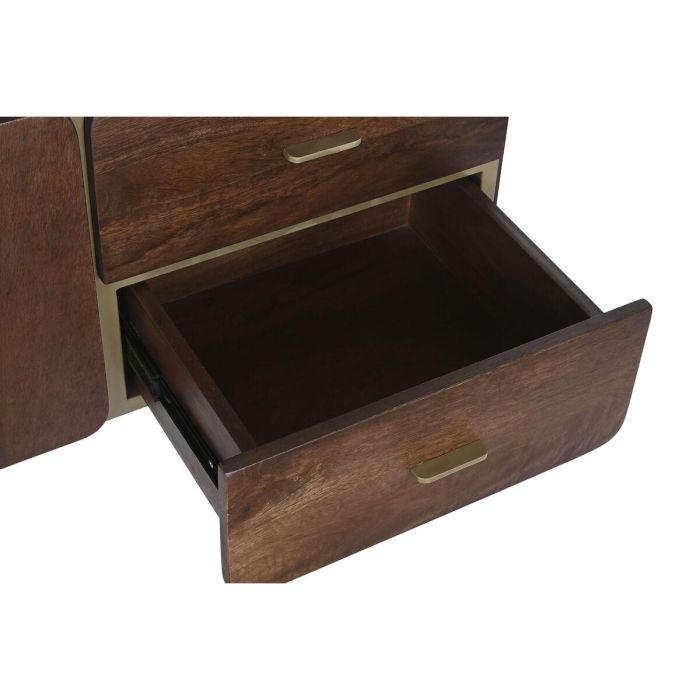 Mueble de TV DKD Home Decor Marrón Acero Madera de mango (140 x 40 x 48 cm) 4 Mueble de TV DKD Home Decor Marrón Acero Madera de mango (140 x 40 x 48 cm) 4