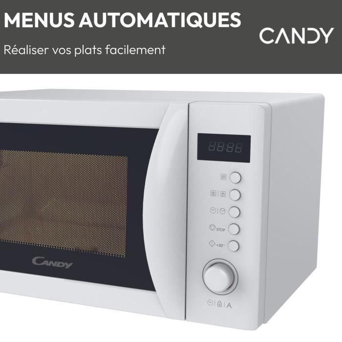 Candy CMWA20SDLW Microondas Monofunción Idea 20L 700W con Display Digital y 8 Programas Automáticos Blanco 3