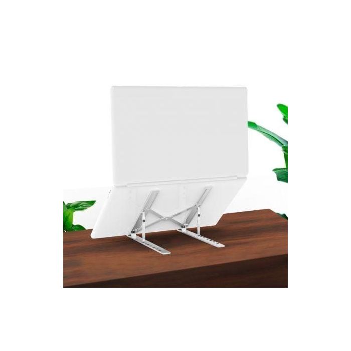 Aisens Soporte Ajustable Ergonómico para Portátil y Tablet, 7 Alturas, Aleación de Aluminio, Plata 4 Aisens Soporte Ajustable Ergonómico para Portátil y Tablet, 7 Alturas, Aleación de Aluminio, Plata 4