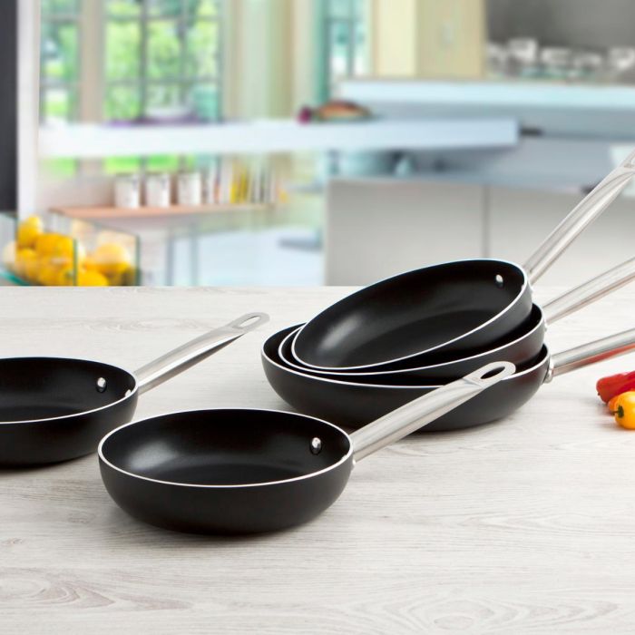 Sartén Aluminio Estampado Pro Chef Quid 18 cm (6 Unidades) 4 Sartén Aluminio Estampado Pro Chef Quid 18 cm (6 Unidades) 4