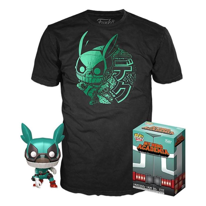 Funko Set Figura POP & Tee My Hero Academia Deku with Helmet Talla M Funko Set Figura POP & Tee My Hero Academia Deku with Helmet Talla M