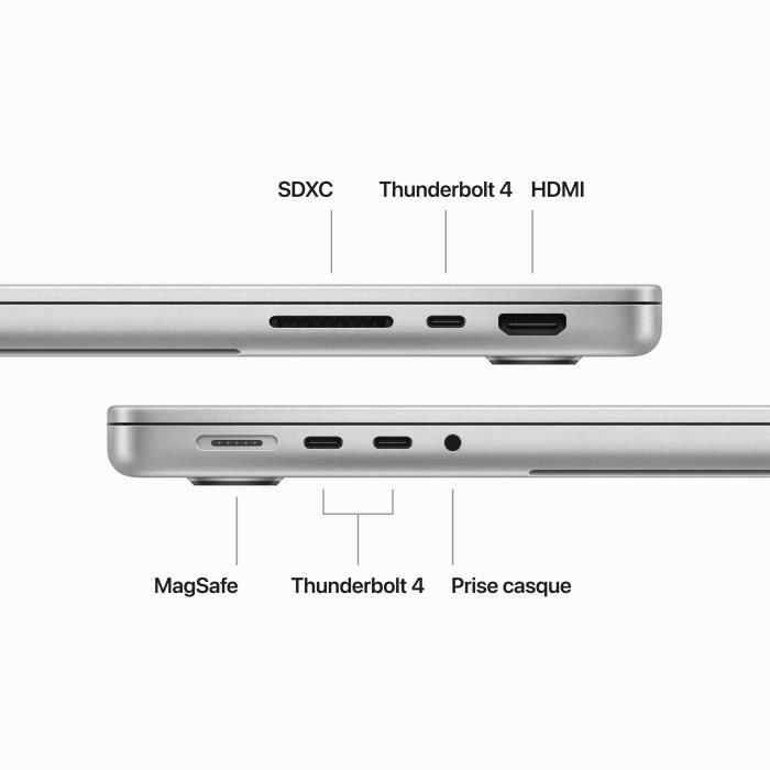 Apple - 14 - MacBook Pro M3 Pro (2023) - 18 GB de RAM - 1 TB de almacenamiento - Plata - Azerty 5 Apple - 14 - MacBook Pro M3 Pro (2023) - 18 GB de RAM - 1 TB de almacenamiento - Plata - Azerty 5