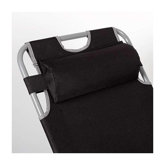 Tumbona reclinable Aktive Negro 177 x 34 x 47 cm 4