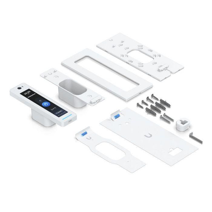 Ubiquiti 4.7" touchscreen, BLE 4.2, NFC, face, PIN, PoE, 1x GbE RJ45 port, 48V DC, 6W, Proximity sensor, Polycarbonate, glass, IP55, white 7 Ubiquiti 4.7" touchscreen, BLE 4.2, NFC, face, PIN, PoE, 1x GbE RJ45 port, 48V DC, 6W, Proximity sensor, Polycarbonate, glass, IP55, white 7