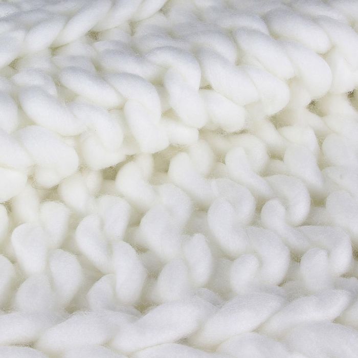 Home Deco Factory Manta De Punto Grueso Crudo 120x150 cm 2