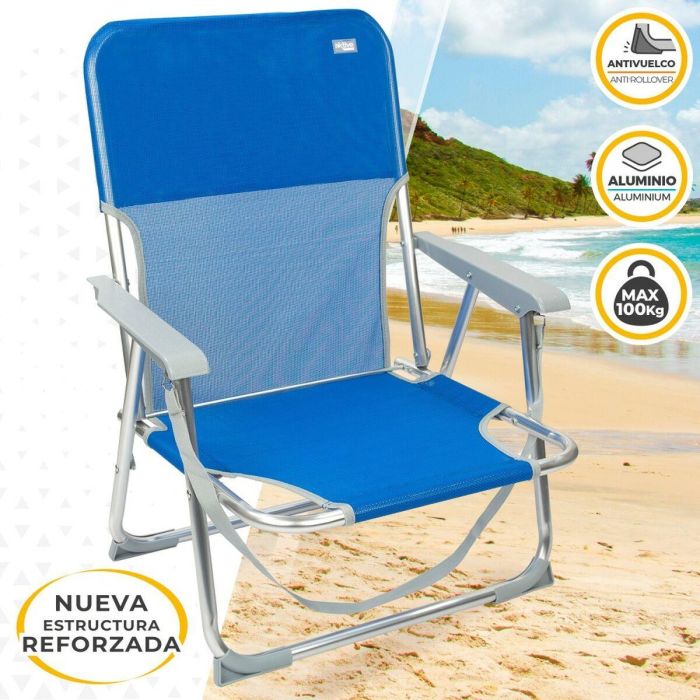 Silla Plegable Aktive Gomera Azul 44 x 72 x 35 cm (4 Unidades) 3 Silla Plegable Aktive Gomera Azul 44 x 72 x 35 cm (4 Unidades) 3