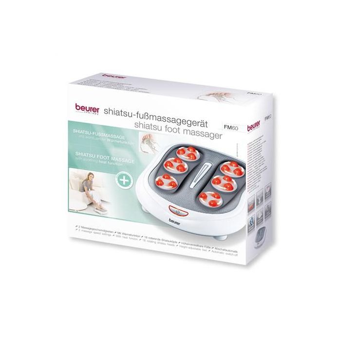 Beurer FM-60 Aparato de Masaje Shiatsu para Pies con Función de Calor - 18 Cabezales, Tejido Transpirable, Ajustable 1 Beurer FM-60 Aparato de Masaje Shiatsu para Pies con Función de Calor - 18 Cabezales, Tejido Transpirable, Ajustable 1