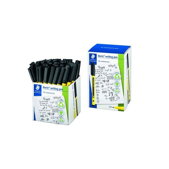 Rotulador Fibra Staedtler 307 Noris Writing Pen Negro Caja De 50