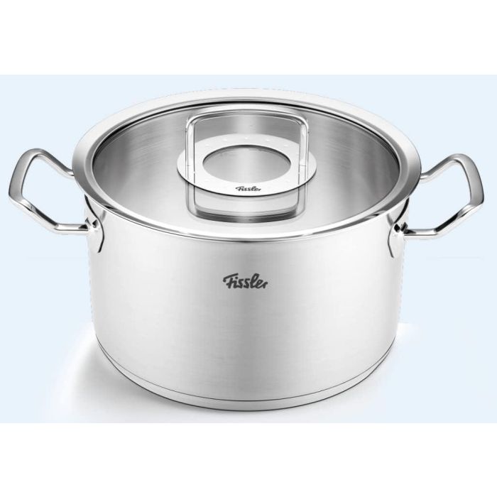 Fissler Olla Profi 24 cm con tapa de cristal, apta para inducción, escala de medición - 08412924000/0 Fissler Olla Profi 24 cm con tapa de cristal, apta para inducción, escala de medición - 08412924000/0