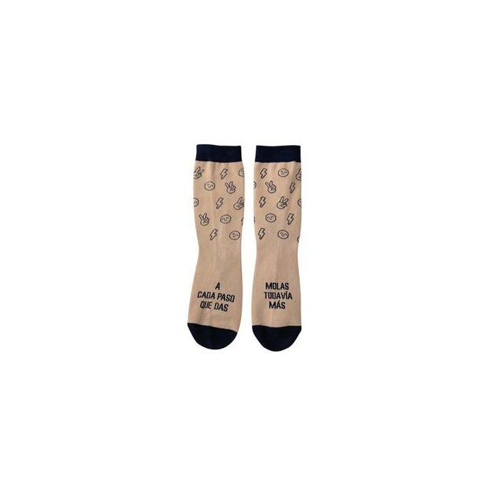Mr. Wonderful Calcetines Talla 41-46 WOA11124ES Unisex Algodón Beige 1