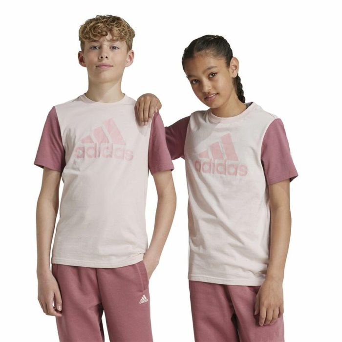 Camiseta de Manga Corta Infantil Adidas Essentials Big Logo Colorblock 4