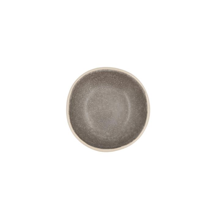 Bidasoa Bol Irregular Gio Cerámico Gris con Filo de Color 16x6,5 cm, Apto Lavavajillas y Microondas (6 Unidades) 1