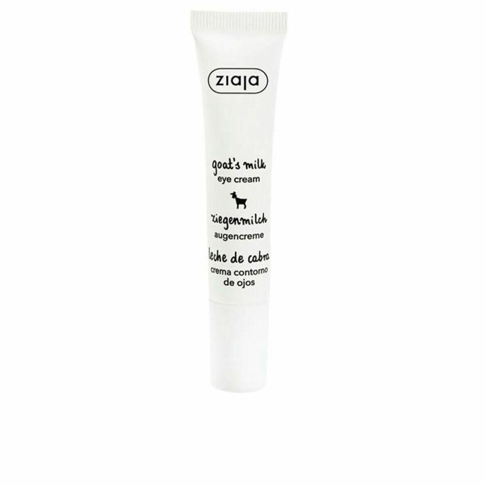 Ziaja Crema Contorno de Ojos Leche de Cabra 15 ml - Hidratante Anti-Ojeras, Bolsas y Arrugas para Piel Seca