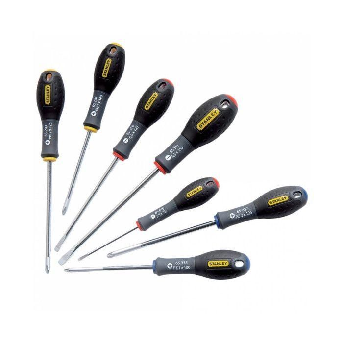 Juego de 7 Destornilladores - STANLEY FATMAX - 0-65-438 - Electricista + Mecánico + Phillips + Pozidriv Juego de 7 Destornilladores - STANLEY FATMAX - 0-65-438 - Electricista + Mecánico + Phillips + Pozidriv