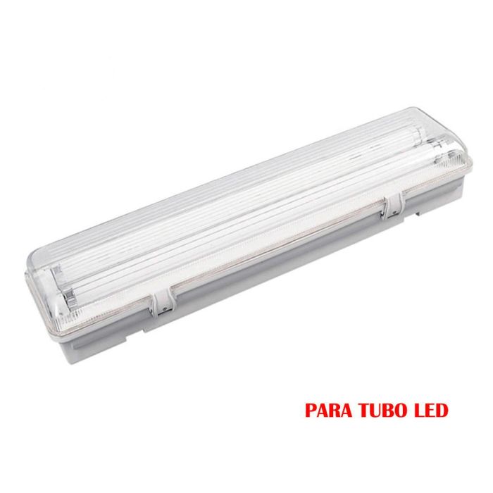 Pantalla fluorescente estanca para tubo de led 2x22w (eq. 58 W) 220v 155cmi p65 edm