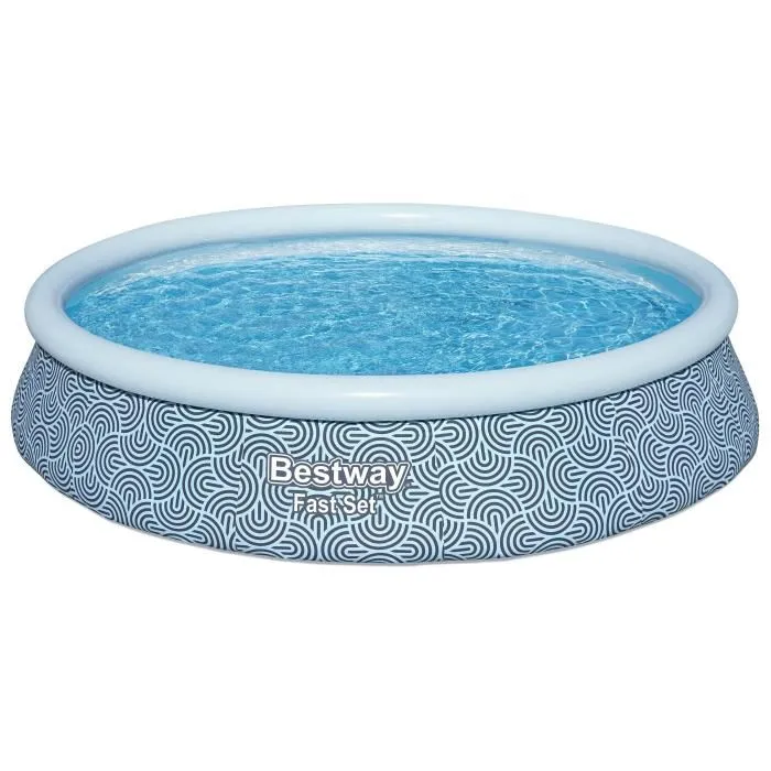 Bestway 6941607364468 Kit Piscina Hinchable Fast Set Redonda 396 x 84 cm con Filtro de Cartucho y 1 Cartucho 2