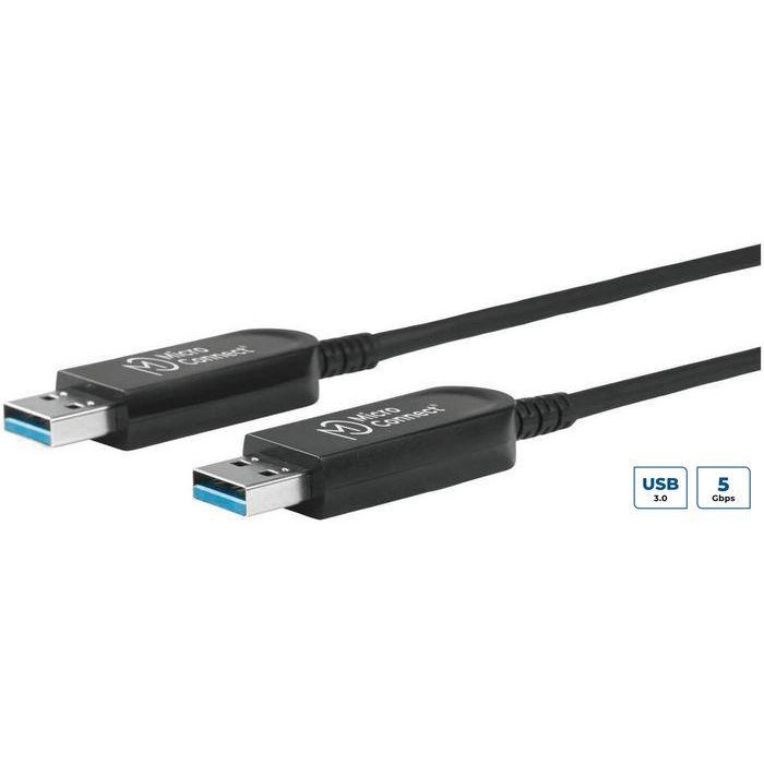 MicroConnect Cable de fibra óptica USB 3.2 Gen 1 A Premium, 10m, delgado y flexible
