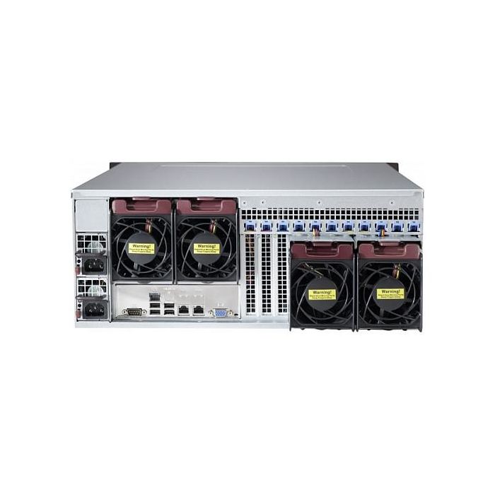 Super Micro SuperChassis 842XTQC-R804B - Chasis Rack 4U para Servidor con 5 Bahías 3.5" Hot-Swap SAS3/SATA, 2x Fuente de Alimentación 800W 80 Plus Platinum, Negro