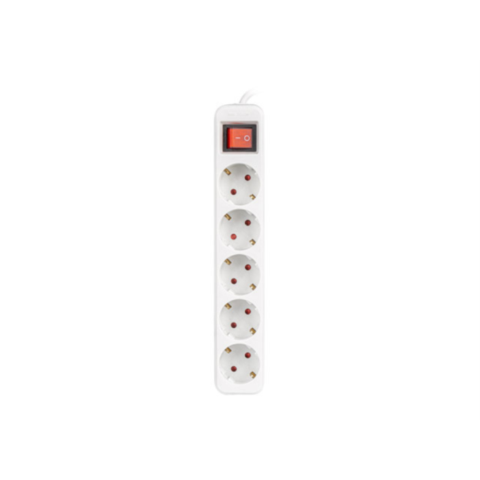 Lanberg PS1-05F-0300-W Base Múltiple 3m 5 Salidas AC Interior Tipo F Blanco 2500W 10A Lanberg PS1-05F-0300-W Base Múltiple 3m 5 Salidas AC Interior Tipo F Blanco 2500W 10A