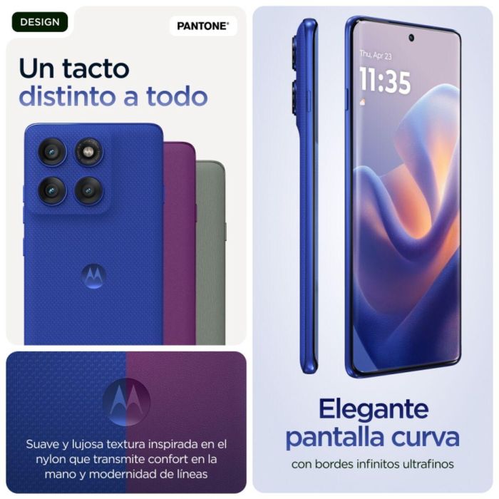 Motorola edge 60 pro 6.67" P-OLED 12GB RAM 512GB 5G Dual SIM Android 15 Cámara 50MP 6000mAh Azul 5