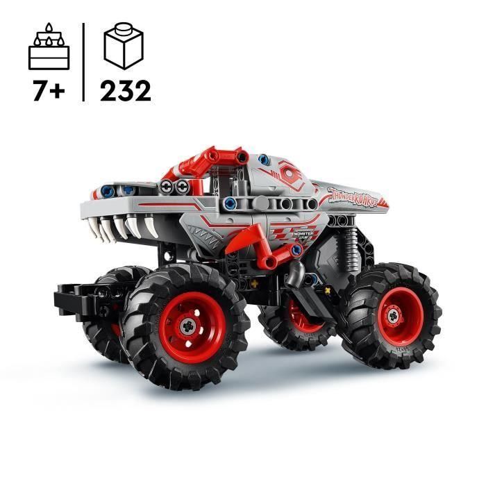 Lego Technic Monster Jam Thunderroaru: Juego de Construcción de Camión con Motor de Carga Manual, Edad Recomendada +7 Años 1