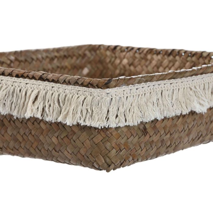 Cesta Boho DKD Home Decor Natural Blanco 26 x 10 x 26 cm Set de 4 3 Cesta Boho DKD Home Decor Natural Blanco 26 x 10 x 26 cm Set de 4 3
