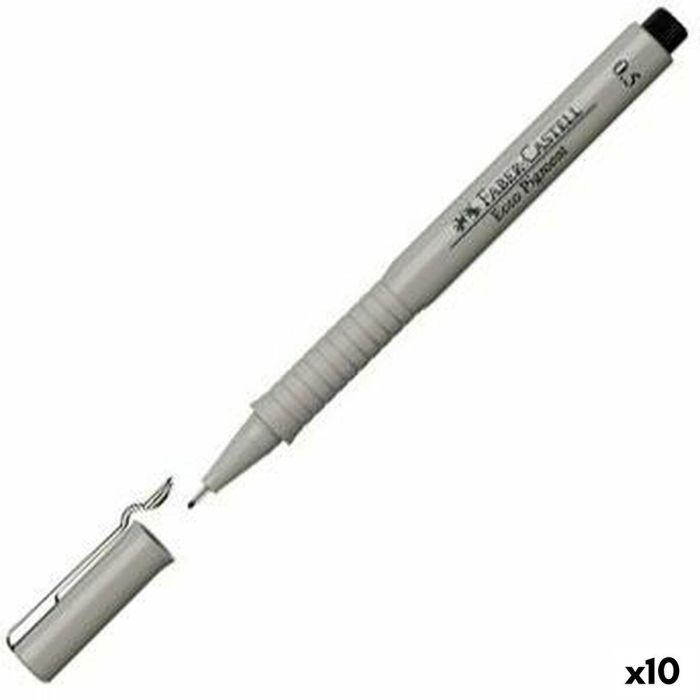 Rotuladores Faber-Castell Ecco Pigment 0,5 mm Negro (10 Unidades) Rotuladores Faber-Castell Ecco Pigment 0,5 mm Negro (10 Unidades)