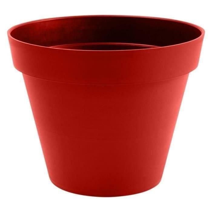 EDA Maceta toscana redonda - Ø 60 x H 47 cm - 76 L - Rojo rubí EDA Maceta toscana redonda - Ø 60 x H 47 cm - 76 L - Rojo rubí