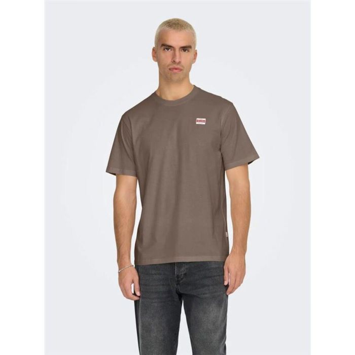 Camiseta de Manga Corta Hombre Only & Sons Onsdawson Reg Ss Vd Falcon Marrón claro 2-3 Años 2