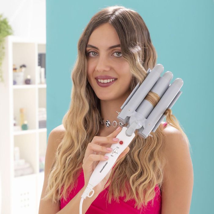 Rizador Moldeador Cerámico Triple Triler InnovaGoods Rizador Moldeador Cerámico Triple Triler InnovaGoods