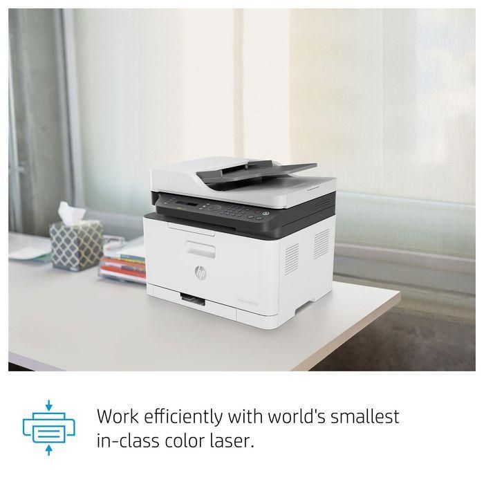 HP Color Laser MFP 179fnw - Impresora Multifunción Láser Color WiFi con ADF, Fax, AirPrint - Velocidad hasta 18 ppm, Resolución 600x600 ppp HP Color Laser MFP 179fnw - Impresora Multifunción Láser Color WiFi con ADF, Fax, AirPrint - Velocidad hasta 18 ppm, Resolución 600x600 ppp