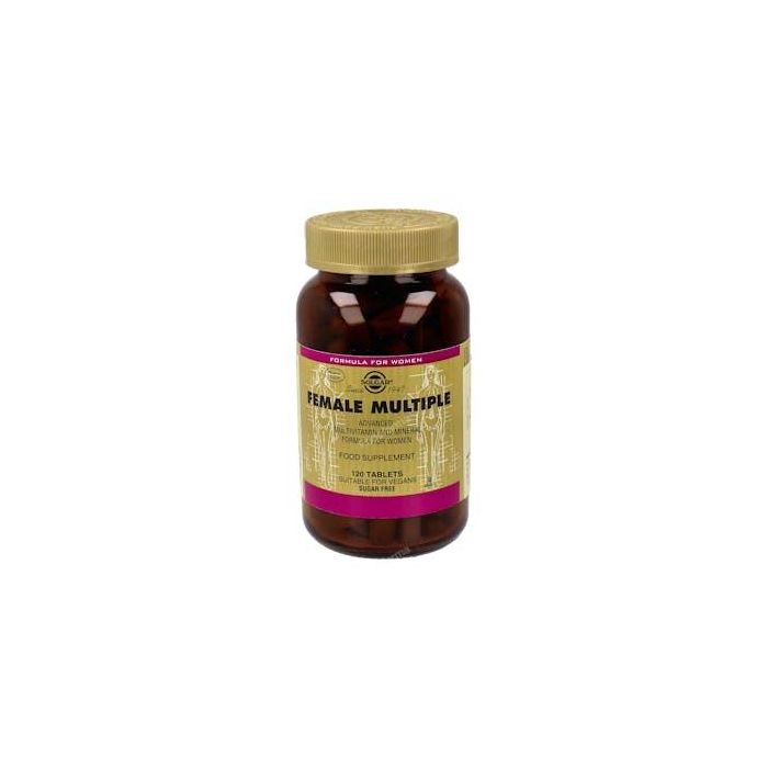 SOLGAR Female Multiple Complejo Multivitamínico para la Mujer 120 Comprimidos – Menstruación y Menopausia