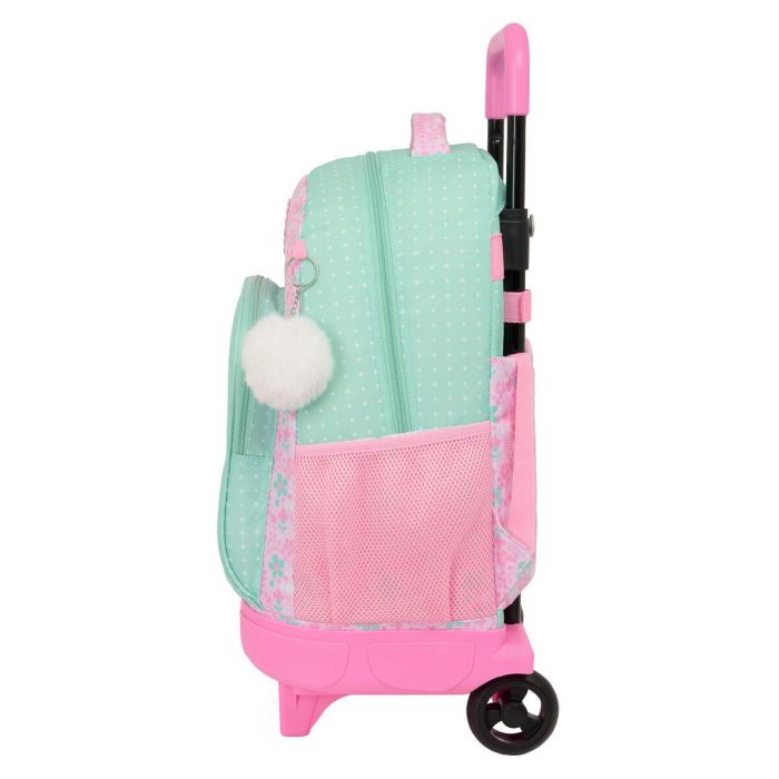 Mochila Escolar con Ruedas Glow Lab Amazing Verde Rosa 33 x 45 x 22 cm 1