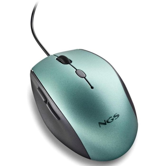 NGS Ratón Ergonómico con Cable, Botones Silenciosos, DPI Ajustables 800/1200/1600, Adaptador USB a Tipo C, Diseño para Diestros 3 NGS Ratón Ergonómico con Cable, Botones Silenciosos, DPI Ajustables 800/1200/1600, Adaptador USB a Tipo C, Diseño para Diestros 3