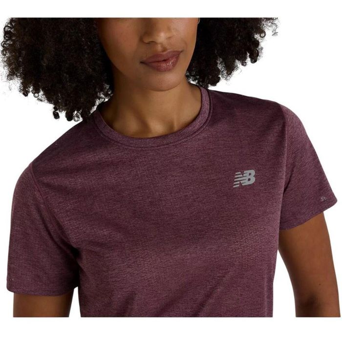 Camiseta de Manga Corta Mujer New Balance Ciruela 5-6 Años 2