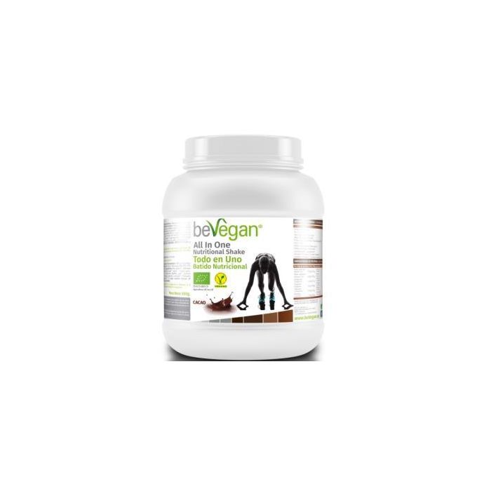 BEVEGAN All In One Batido Nutricional de Proteína Vegetal Cacao 450g Bio Sin Gluten Vegano