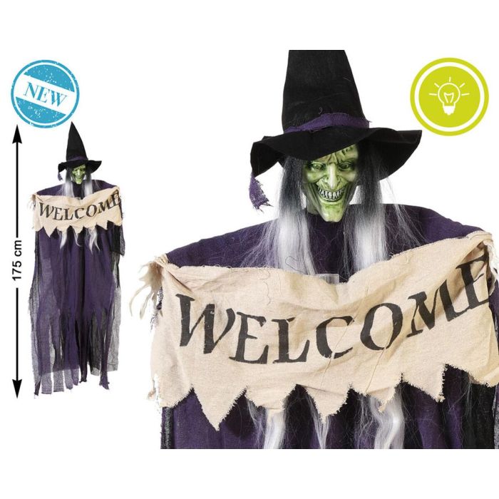 Decoración para Halloween Welcome Bruja 175 cm 1 Decoración para Halloween Welcome Bruja 175 cm 1