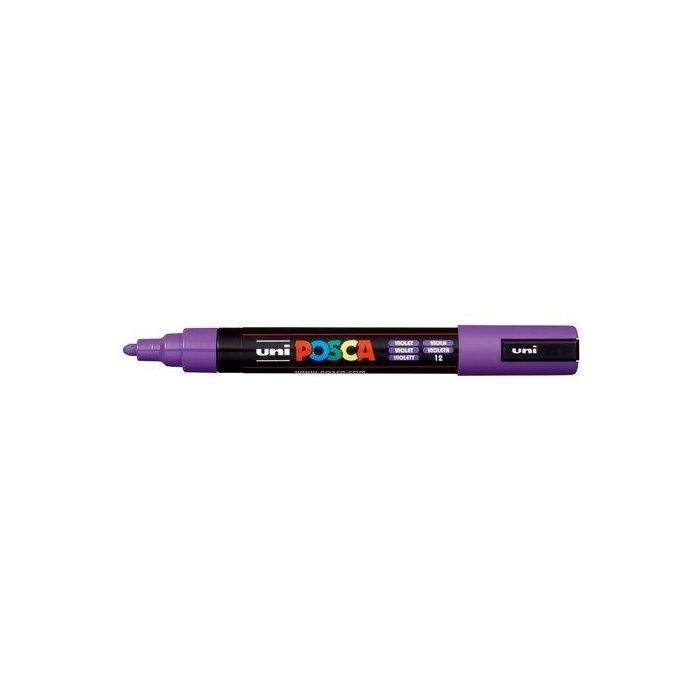 POSCA Marcador PC-5M Punta Bala 1.8-2.5 mm, No Permanente, Violeta