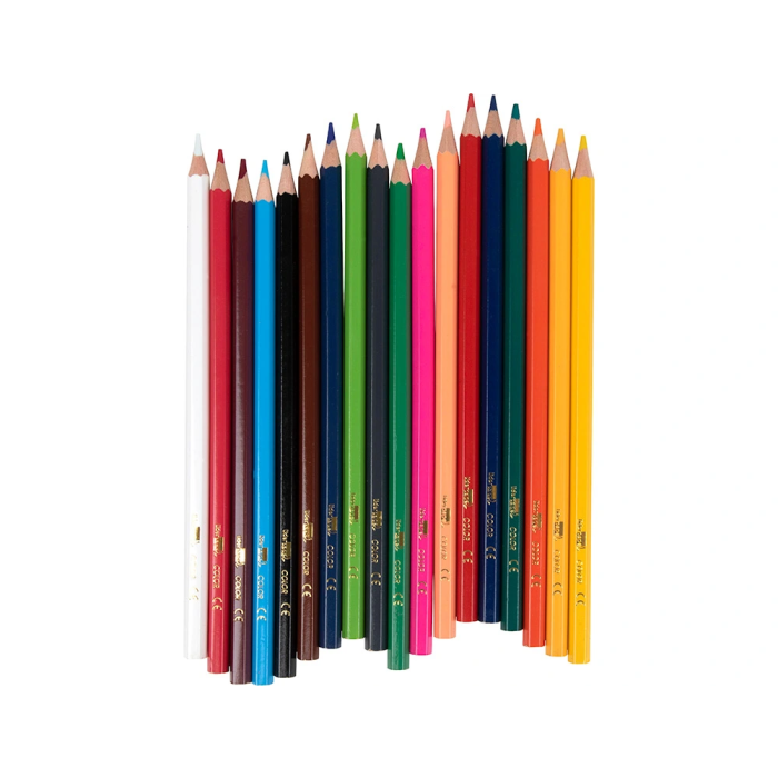 Liderpapel Lápices de Colores Escolares Caja 18 Unidades Colores Surtidos Mina Extrarresistente 2