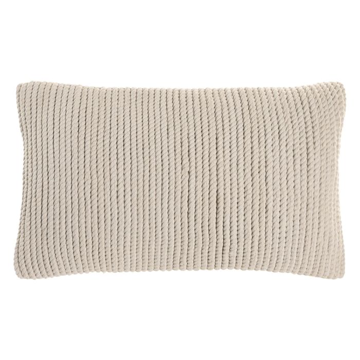 DKD Home Decor Cojín Boho India 24 Crudo 30 x 50 cm Algodón Macramé Hecho a Mano (2 Unidades)