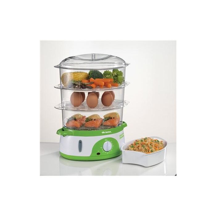 Ariete Cocedor a Vapor de 3 Pisos para Pescado, Arroz, Carne y Verduras 1 Ariete Cocedor a Vapor de 3 Pisos para Pescado, Arroz, Carne y Verduras 1