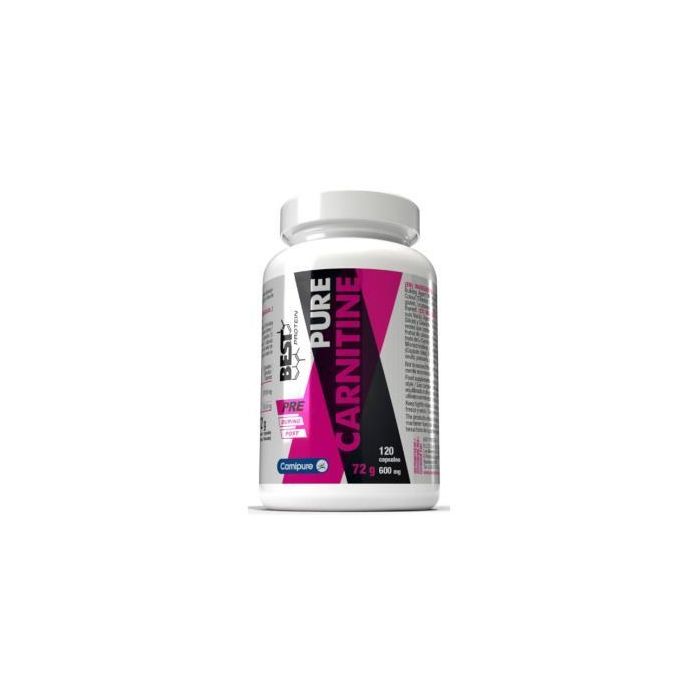 BEST PROTEIN Pure Carnitine 120 Cápsulas - Suplemento L-Carnitina Tartrato para Metabolismo Grasas