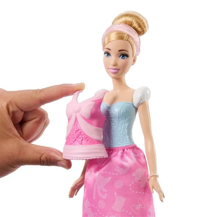 Disney Princess Muñeca Cenicienta con 2 Trajes y 7 Accesorios - A Partir de 3 Años 4