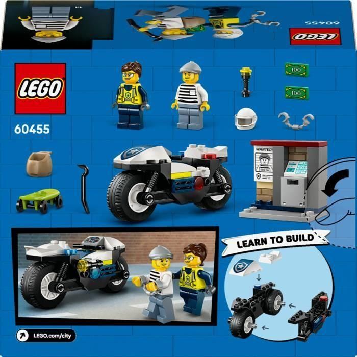 Lego Persecución en Moto de Policía City Police Set de Construcción para +4 años 5
