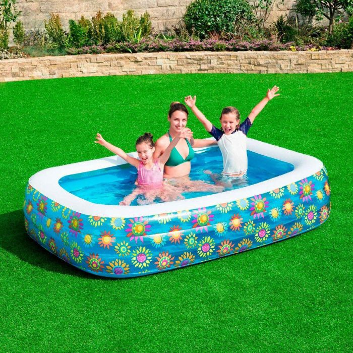 Bestway Piscina Hinchable 3 Camaras Floral 305x183x56 cm +6 Años Jardin 54121