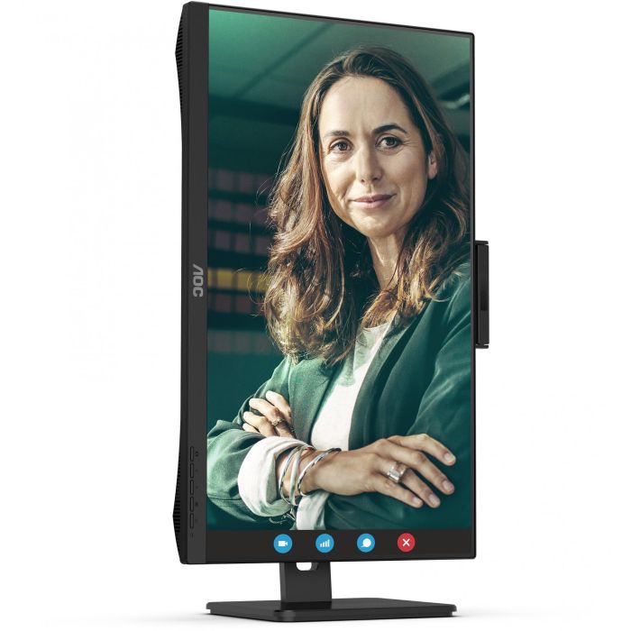 AOC 24P3CW Monitor Profesional 23.8" Full HD IPS 75Hz Webcam Windows Hello, USB-C 65W PD, Altavoces Integrados, Ergonomía Regulable Negro 6